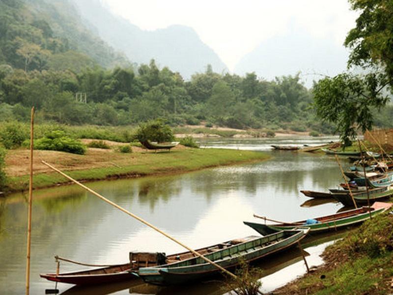 Riverview Bungalows Muang Ngoi Exteriér fotografie